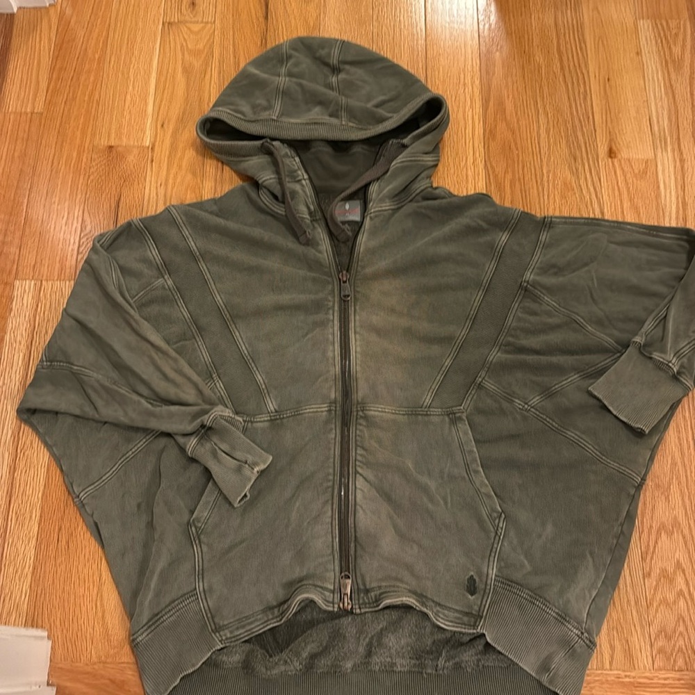 Free people zip up hoodie